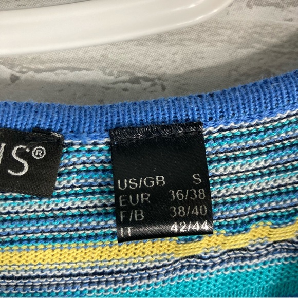 Venus Blue and Teal Striped Sweater Dress Size S - Picture 9 of 15